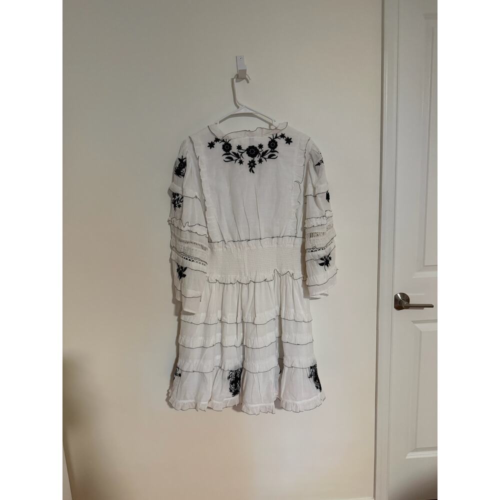 Anthropologie Embroidered V-Neck Ruffled Mini Dress, NWOT, Size 1X - Picture 5 of 5